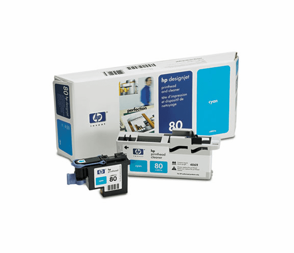 HEWC4821A C4821A (HP80) Printhead & Cleaner, Cyan By HEWLETT PACKARD COMPANY