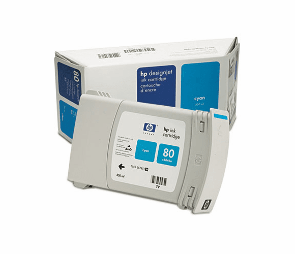 HEWC4846A C4846A (HP 80) Ink, 2200 Page-Yield, Cyan By HEWLETT PACKARD COMPANY
