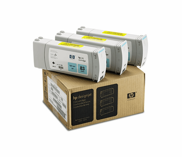 HEWC5076A C5076A (HP 83) Ink, 1312 Page-Yield, 3/Pack, Light Cyan By HEWLETT PACKARD COMPANY