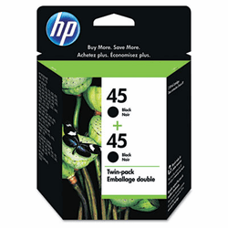 HEWC6650FN C6650FN (HP 45) Ink, 930 Page-Yield, 2/Pack, Black By HEWLETT PACKARD COMPANY