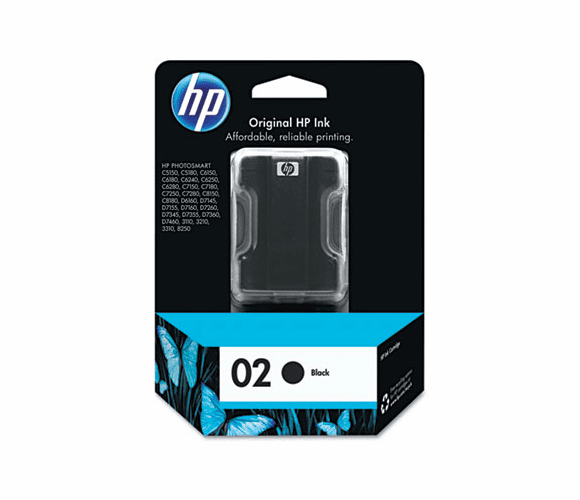 HEWC8721WN C8721WN (HP 02) Ink, 660 Page-Yield, Black By HEWLETT PACKARD SUPPLIES