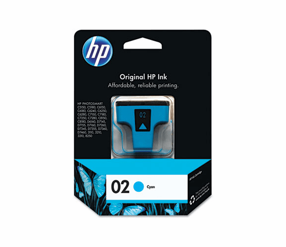 HEWC8771WN C8771WN (HP 02) Ink, 400 Page-Yield, Cyan By HEWLETT PACKARD SUPPLIES