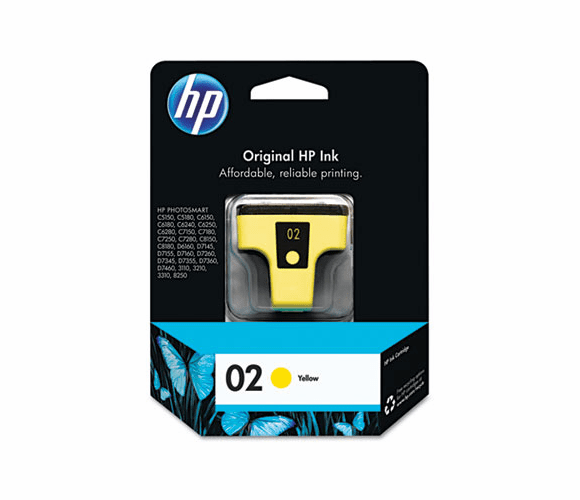 HEWC8773WN C8773WN (HP 02) Ink, 500 Page-Yield, Yellow By HEWLETT PACKARD SUPPLIES
