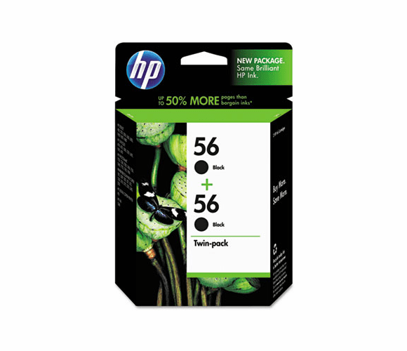 HEWC9319FN C9319FN (HP 56) Ink, 520 Page-Yield, 2/Pack, Black By HEWLETT PACKARD COMPANY