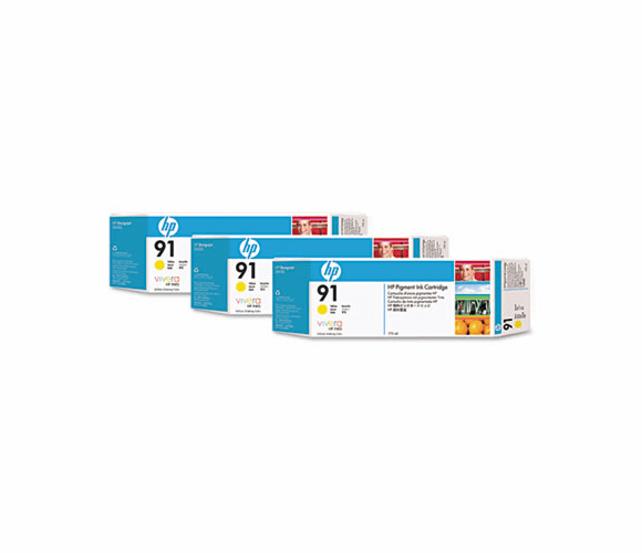 HEWC9485A C9485A (HP 91) Ink, Yellow, 3/Pack By HEWLETT PACKARD COMPANY