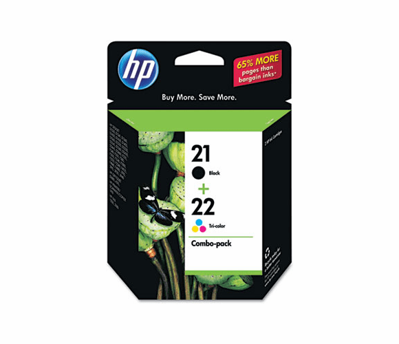 HEWC9509FN C9509FN (HP 21; HP 22) Ink, 190;165 Page-Yield, 2/Pack, Black; Tri-Color By HEWLETT PACKARD COMPANY