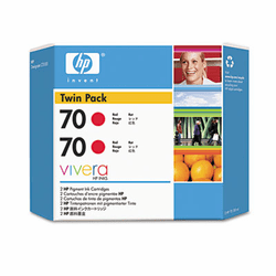 HEWCB347A CB347A (HP 70) Ink, 2/Pack, Red By HEWLETT PACKARD COMPANY
