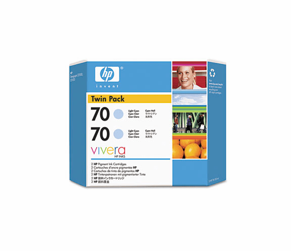 HEWCB351A CB351A (HP 70) Ink, 2/Pack, Light Cyan By HEWLETT PACKARD COMPANY
