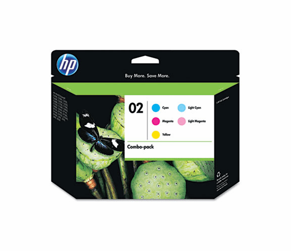 HEWCC604FN CC604FN (HP 02) Ink, 350 Page-Yield, 5/Pack, Assorted By HEWLETT PACKARD SUPPLIES