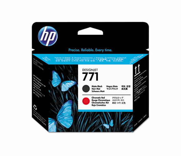 HEWCE017A CE017A (HP 771) Printhead, Matte Black, Chromatic Red By HEWLETT PACKARD