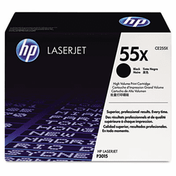 HEWCE255X CE255X (HP 55X) High-Yield Toner, 12500 Page-Yield, Black By HEWLETT PACKARD