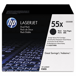 HEWCE255XD CE255XD (55X) Toner, Black, 12,500 Page-Yield, 2/Pk By HEWLETT PACKARD