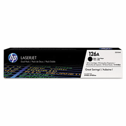 HEWCE310AD CE310AD (HP-126A) Toner, 1200 Page-Yield, Black, 2/Pk By HEWLETT PACKARD
