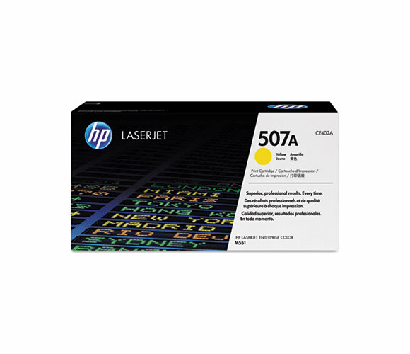 HEWCE402A CE402A (HP-507A) Toner, 6,000 Page-Yield, Yellow By HEWLETT PACKARD
