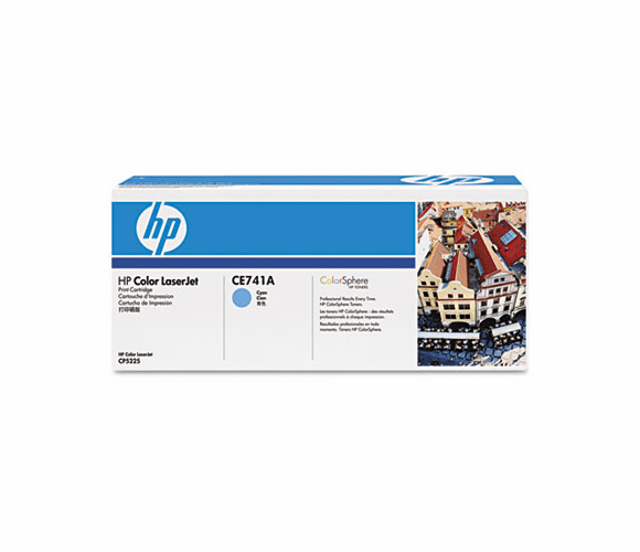 HEWCE741A CE741A (307A) Toner, 7300 Page-Yield, Cyan By HEWLETT PACKARD SUPPLIES