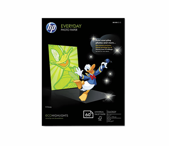 HEWCH097A Everyday Photo Paper, Glossy, 5 x7, 50 Sheets/Pack By HEWLETT PACKARD SUPPLIES