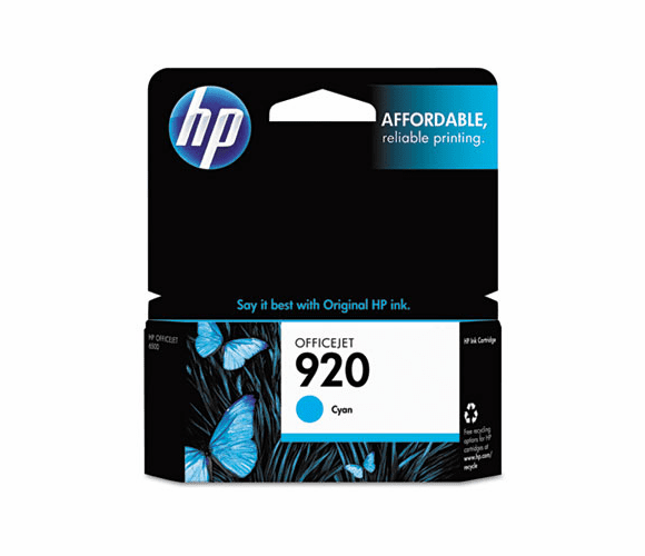 HEWCH634AN CH634AN (HP-920) Ink, 300 Page-Yield, Cyan By HEWLETT PACKARD SUPPLIES