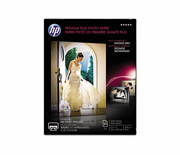 HEWCR671A Premium Plus Photo Paper, 80 lbs., Soft-Gloss, 8-1/2 x 11, 25 Sheets/Pack By HEWLETT PACKARD COMPANY