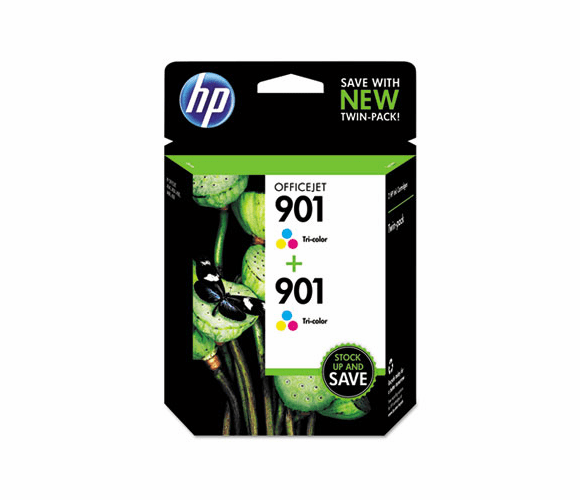 HEWCZ076FN140 CZ076FN140 (HP 901) Ink, Tri-Color, 360 Page-Yield, 2/Pk By HEWLETT PACKARD SUPPLIES