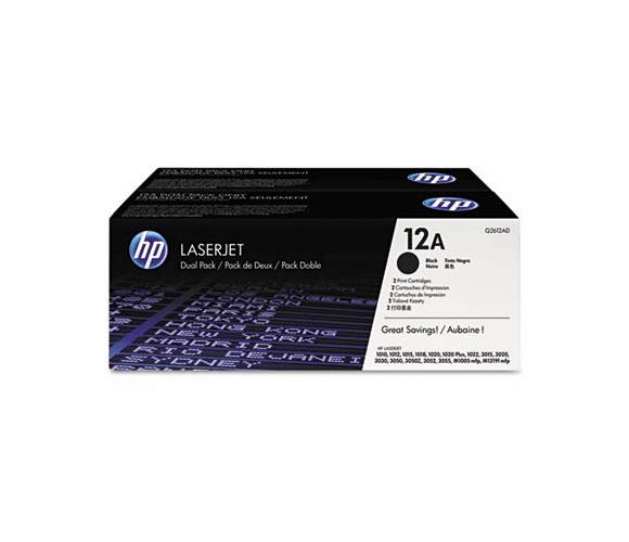 HEWQ2612D Q2612AD (HP 12A) Toner, 2,000 Page-Yield, 2/Box, Black By HEWLETT PACKARD SUPPLIES