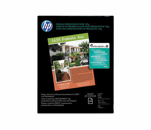 HEWQ5449A Inkjet Presentation Paper, 98 Brightness, 32lb, 8-1/2 x 11, White, 150/Pack By HEWLETT PACKARD COMPANY