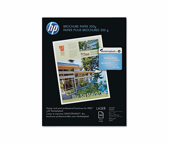 HEWQ6608A Color Laser Photo Paper, 52 lb., Glossy, 8-1/2 x 11, 100 Sheets/Pack By HEWLETT PACKARD COMPANY