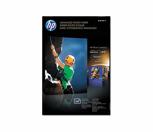 HEWQ6638AND Advanced Photo Paper, 56 lbs., Glossy, 4 x 6, 100 Sheets/Pack By HEWLETT PACKARD SUPPLIES