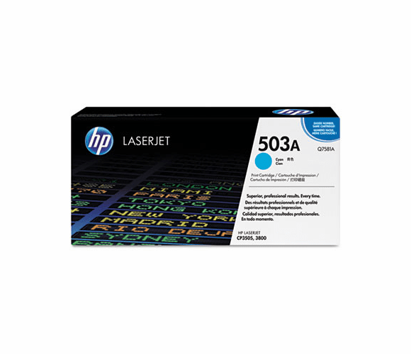 HEWQ7581AG Q7581AG Government Smart Toner, 6000 Page-Yield, Cyan By HEWLETT PACKARD SUPPLIES