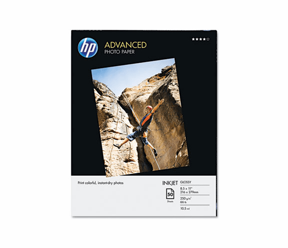 HEWQ7853AND Advanced Photo Paper, 56 lbs., Glossy, 8-1/2 x 11, 50 Sheets/Pack By HEWLETT PACKARD SUPPLIES