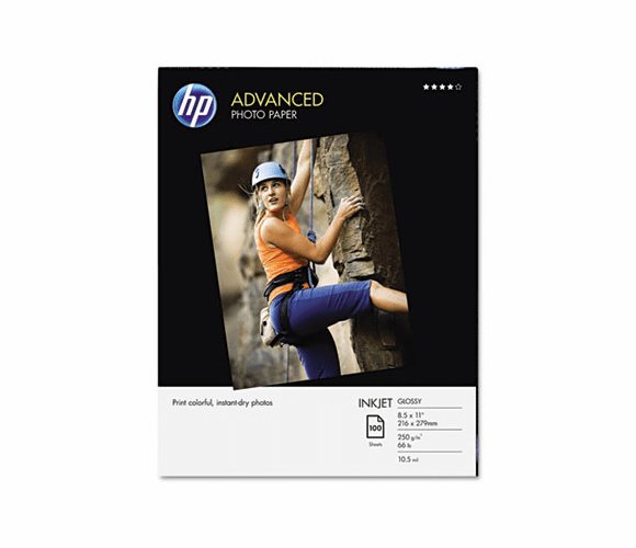 HEWQ7854AND Advanced Photo Paper, 56 lbs., Glossy, 8-1/2 x 11, 100 Sheets/Pack By HEWLETT PACKARD SUPPLIES