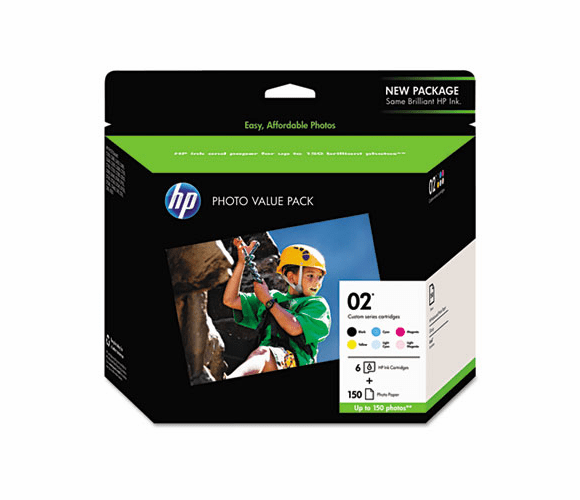 HEWQ7964AN Custom 02 Value Pack of Six Cartridges, 4 x 6 Advanced Photo Paper, 150 Sheets By HEWLETT PACKARD HARDWARE