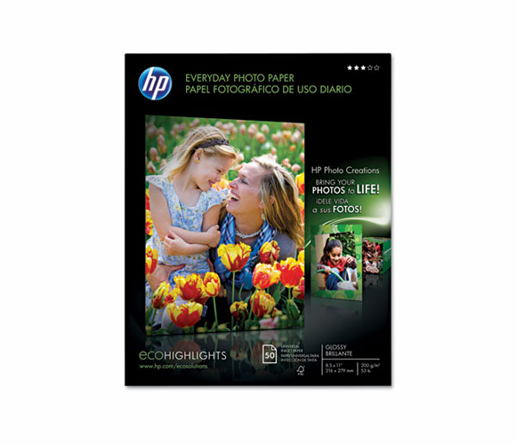 HEWQ8723AND Everyday Photo Paper, Glossy, 8-1/2 x 11, 50 Sheets/Pack By HEWLETT PACKARD SUPPLIES