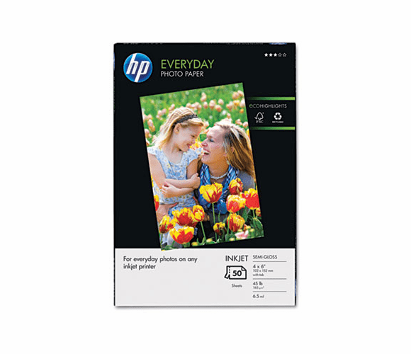 HEWQ8868AND Everyday Photo Paper, Glossy, 4 x 6, 50 Sheets/Pack By HEWLETT PACKARD SUPPLIES