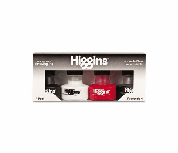 HIG44032 Higgins Fountain Pen Ink, 1 oz Bottle, Assorted Colors, 4/Set By SANFORD