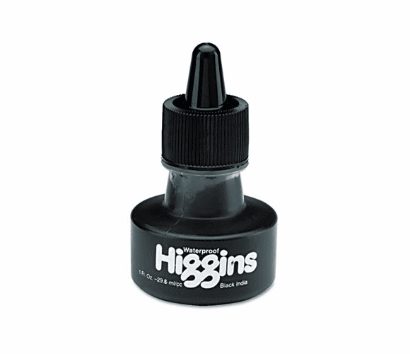 HIG44201 Higgins Waterproof India Ink for Art/Technical Pens, Black, 1 oz Bottle By SANFORD