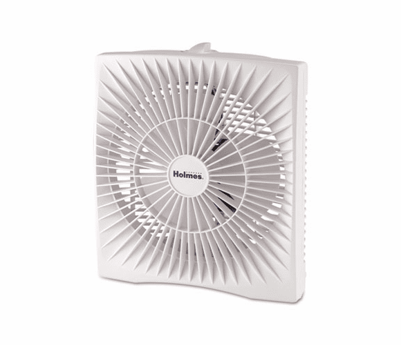 HLSHABF120W Personal Space Box Fan, Two Speed, White By HOLMES PRODUCTS