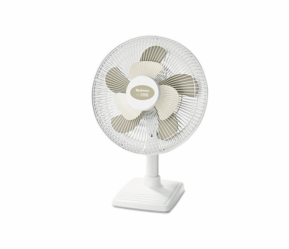 HLSHAOF613U 2Cool 12" Three Speed Personal Table Fan, Metal, White By HOLMES PRODUCTS