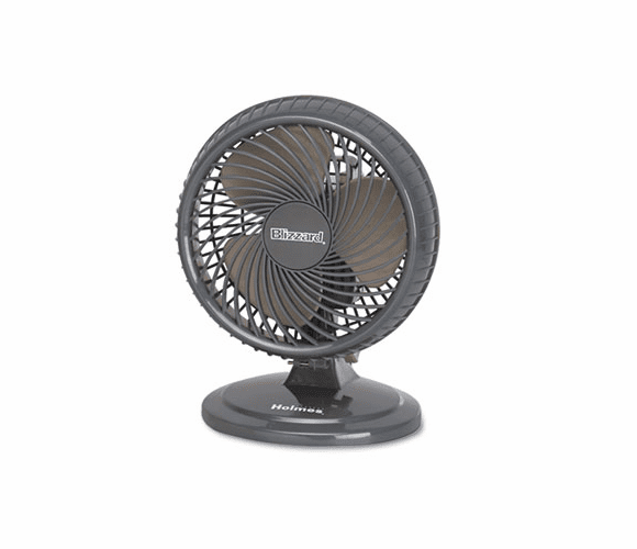 HLSHAOF87BLZUC Lil' Blizzard 7" Two-Speed Oscillating Personal Table Fan, Plastic, Black By HOLMES PRODUCTS