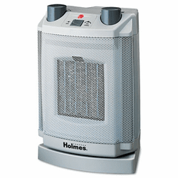 HLSHCH4077UM Oscillating Ceramic Heater, 8 x 6-3/4 x 11, Light Cold Gray By HOLMES PRODUCTS