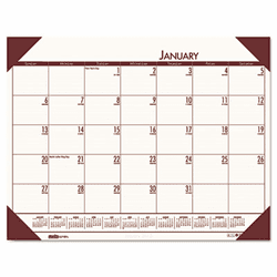 HOD12441 EcoTones Moonlight Cream Monthly Desk Pad Calendar, 22 x 17, 2013 By HOUSE OF DOOLITTLE
