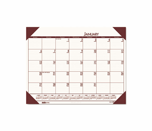 HOD12441 EcoTones Moonlight Cream Monthly Desk Pad Calendar, 22 x 17, 2013 By HOUSE OF DOOLITTLE