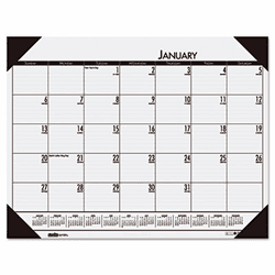 HOD12442 EcoTones Mountain Gray Monthly Desk Pad Calendar, 22 x 17, 2013 By HOUSE OF DOOLITTLE