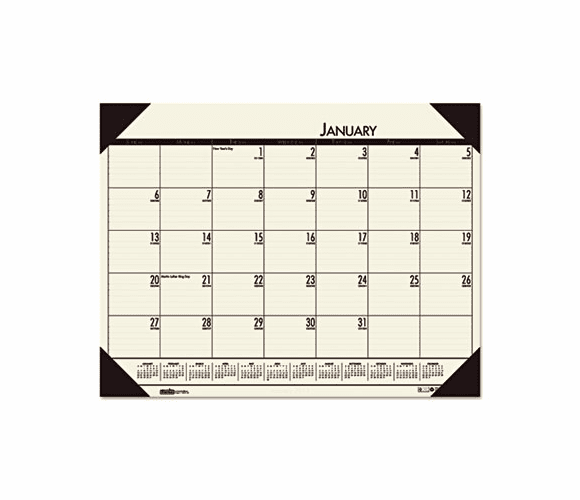 HOD12443 EcoTones Desert Tan Monthly Desk Pad Calendar, 22 x 17, 2013 By HOUSE OF DOOLITTLE