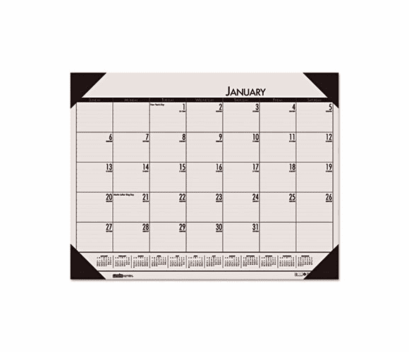 HOD12470 EcoTones Sunrise Rose Monthly Desk Pad Calendar, 22 x 17, 2013 By HOUSE OF DOOLITTLE