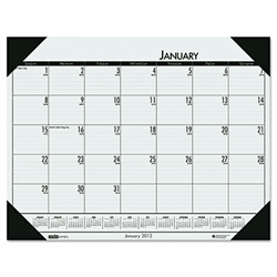 HOD12471 EcoTones Woodland Green Monthly Desk Pad Calendar, 22 x 17, 2013 By HOUSE OF DOOLITTLE