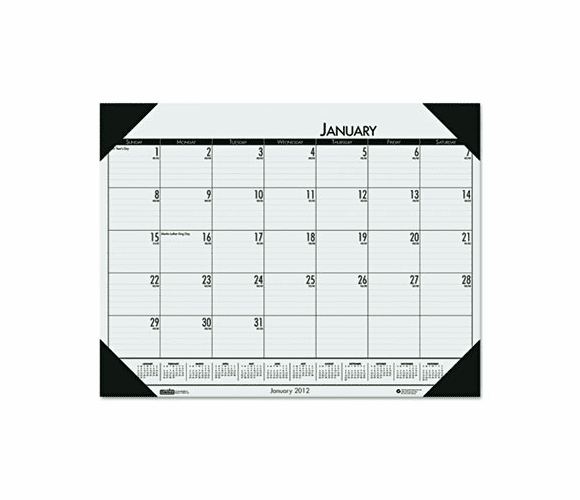 HOD12471 EcoTones Woodland Green Monthly Desk Pad Calendar, 22 x 17, 2013 By HOUSE OF DOOLITTLE