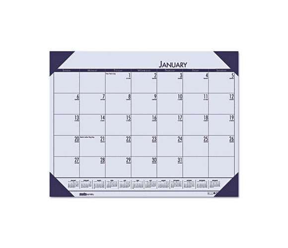 HOD12473 EcoTones Sunset Orchid Monthly Desk Pad Calendar, 22 x 17, 2013 By HOUSE OF DOOLITTLE