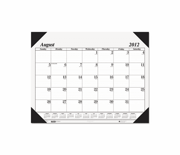 HOD12802 Economy 17-Month Academic Desk Pad Calendar, 22 x 17, 2012-2013 By HOUSE OF DOOLITTLE