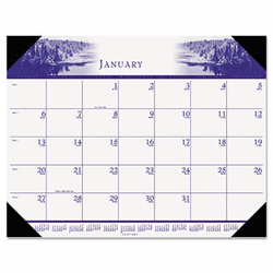 HOD140HD One-Color Photo Monthly Desk Pad Calendar, 22 x 17, 2013 By HOUSE OF DOOLITTLE
