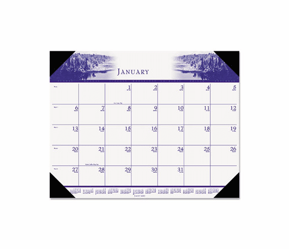 HOD140HD One-Color Photo Monthly Desk Pad Calendar, 22 x 17, 2013 By HOUSE OF DOOLITTLE